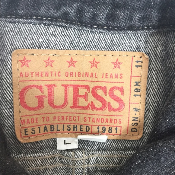 Guess Jackets & Coats Guess Dark Wash Denim Jacket Poshmark